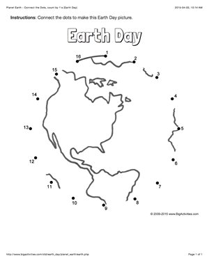 Earth day connect the dots page featuring the planet earth multiple puzzle options dot to dot puzzle earth for kids connect the dots earth day activities