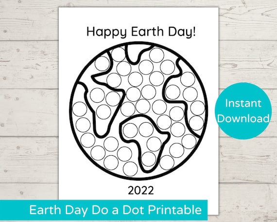 Earth day dot marker printable do a dot printable earth day activity earth day dot art dot marker activity