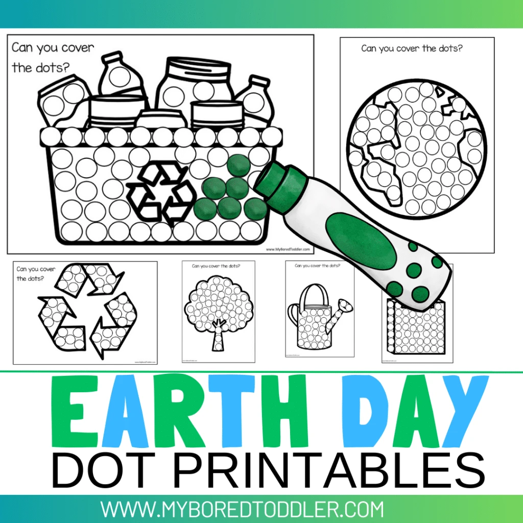 Free printable earth day dot printables