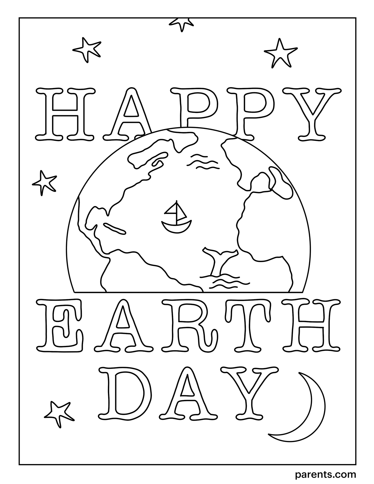 Free earth day coloring pages for kids