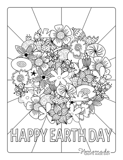 Free earth day coloring pages for kids adults