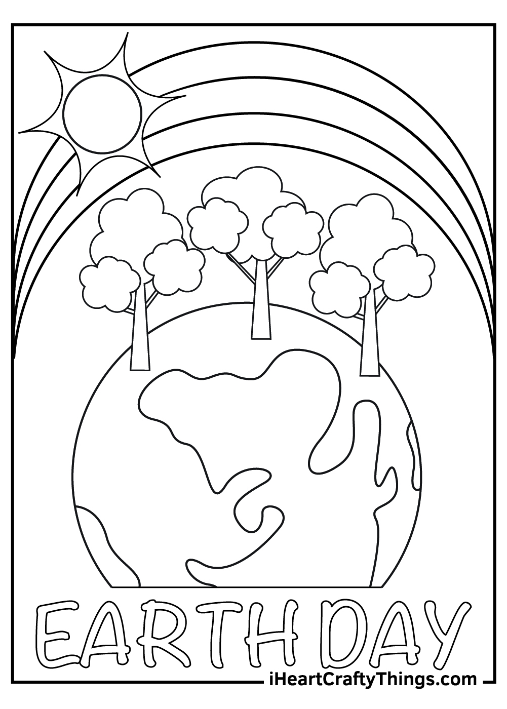 Earth day coloring pages free printables