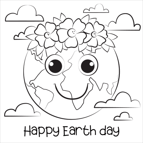 Earth day coloring page free printable coloring pages