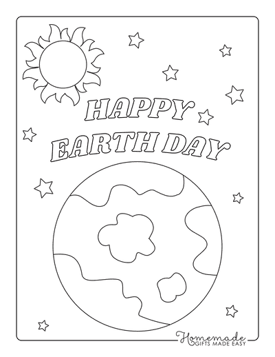 Free earth day coloring pages for kids adults