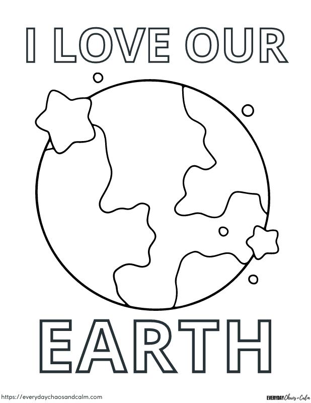 Free earth day coloring pages for kids