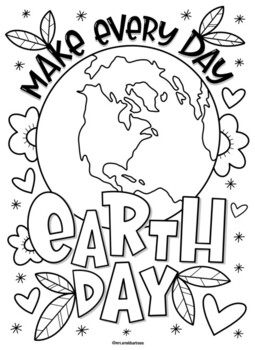 Earth day coloring tpt