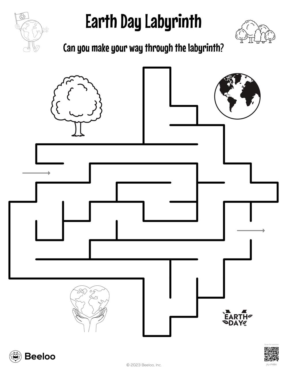 Earth day labyrinth â printable crafts and activities for kids