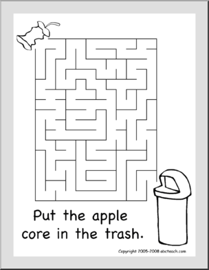 Maze earth day easy