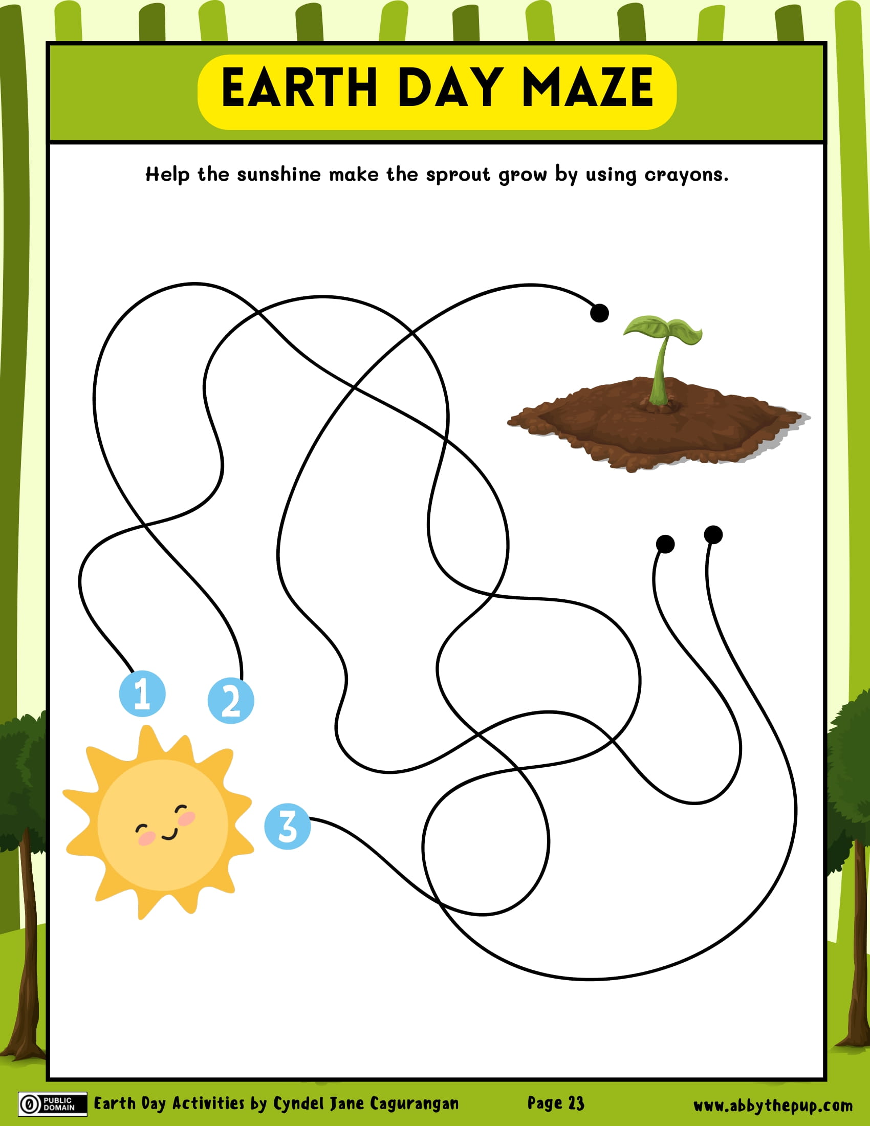 Earth day maze worksheet free printable puzzle games