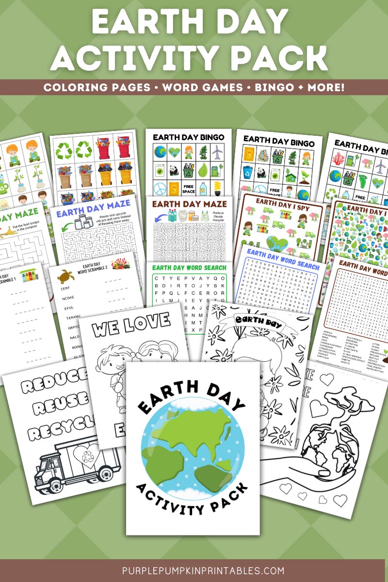 Printable earth day activity pack earth day activities