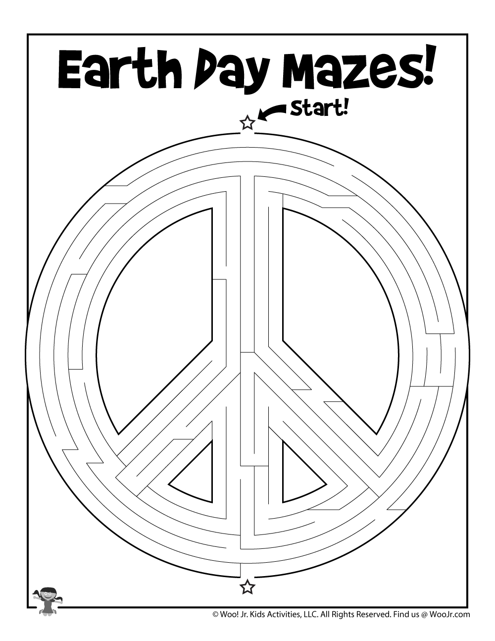 Printable earth day mazes woo jr kids activities childrens publishing