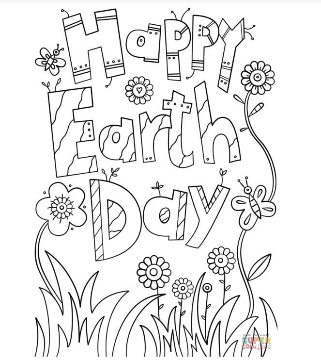 Places for free printable earth day coloring pages