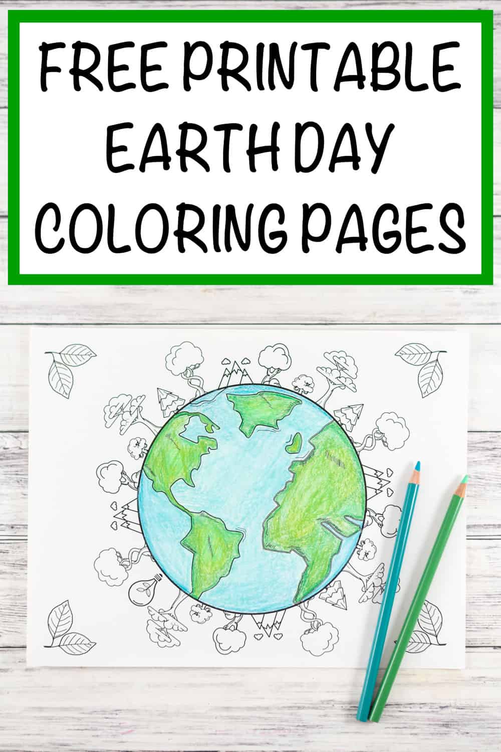 Earth day and environmental coloring pages