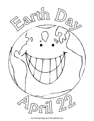 Earth day coloring page â free printable pdf from