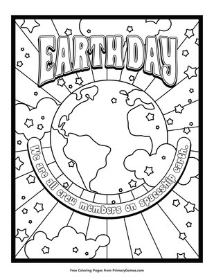 Earth day coloring page â free printable pdf from