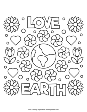 Earth day coloring pages â free printable pdf from