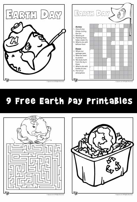 Earth day coloring pages mazes crossword woo jr kids activities childrens publishing