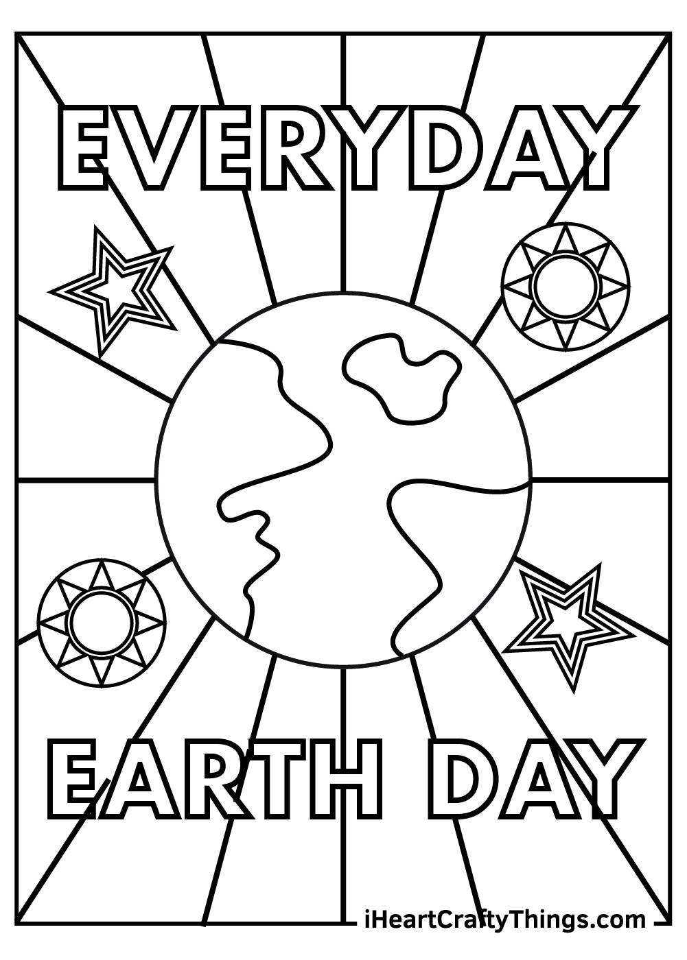 Earth day coloring pages free printables