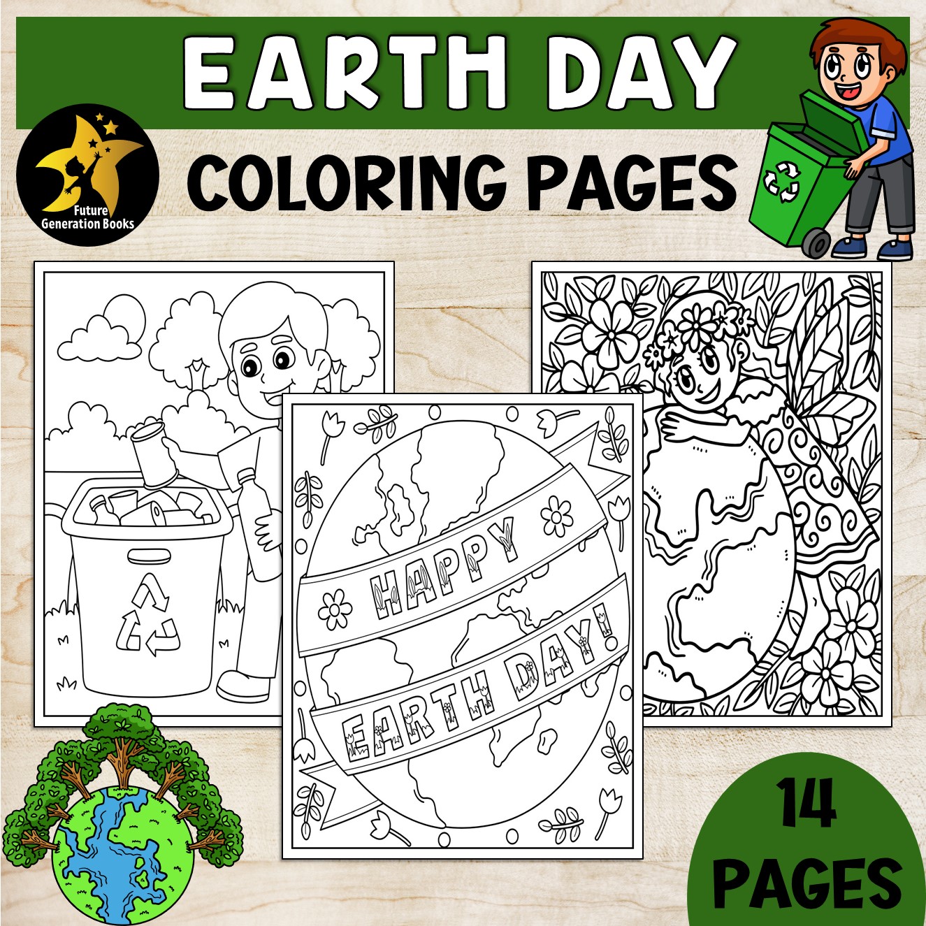 Bundle earth day activities coloring pages word search puzzles april worksheets mindfulness activity made by teachers