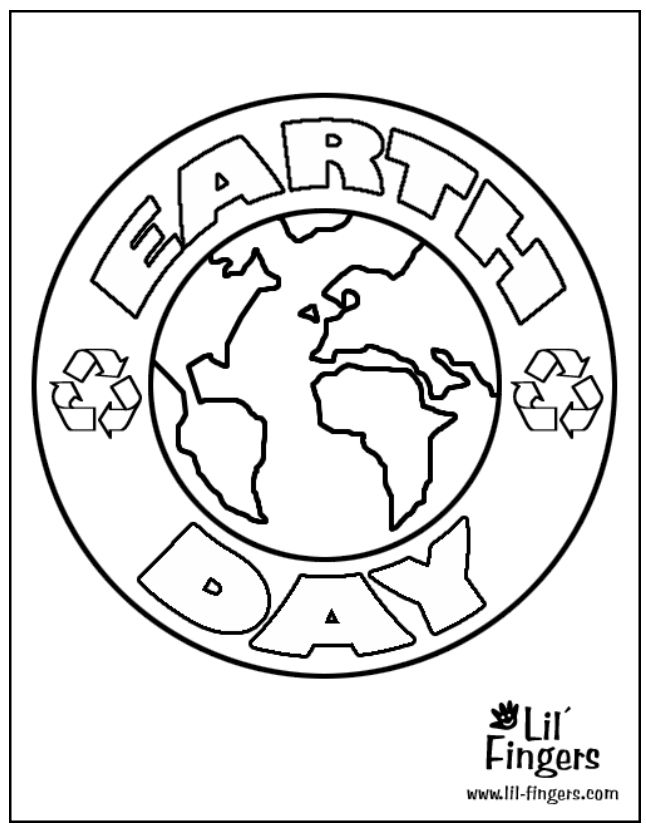 Places for free printable earth day coloring pages