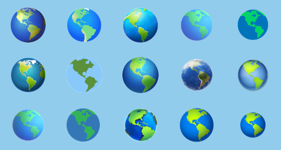 Ð globe showing americas emoji