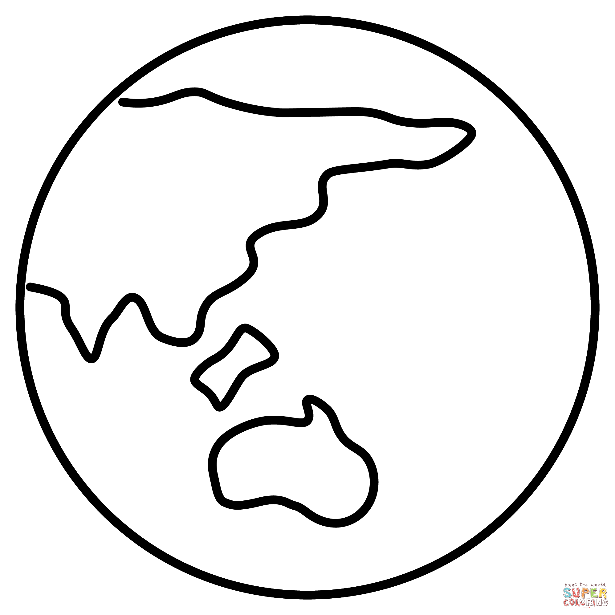 Globe showing asia australia emoji coloring page free printable coloring pages