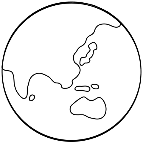 Globe showing asia australia emoji coloring page free printable coloring pages