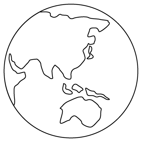 Globe showing asia australia emoji coloring page free printable coloring pages