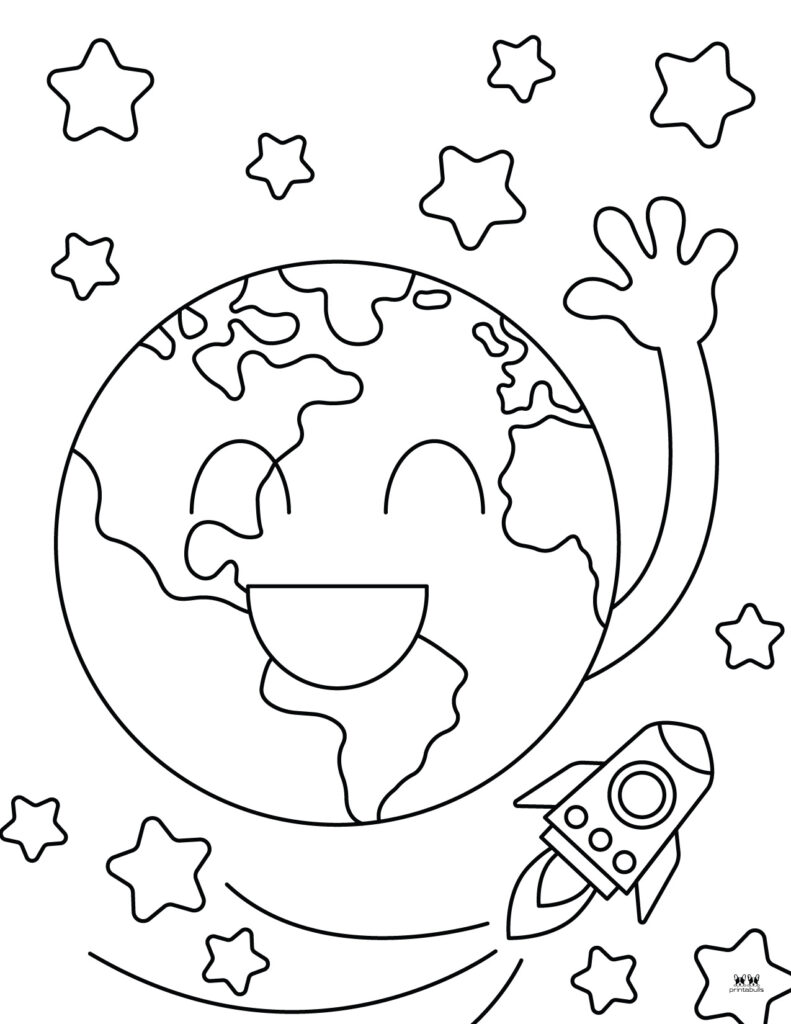 Earth coloring pages