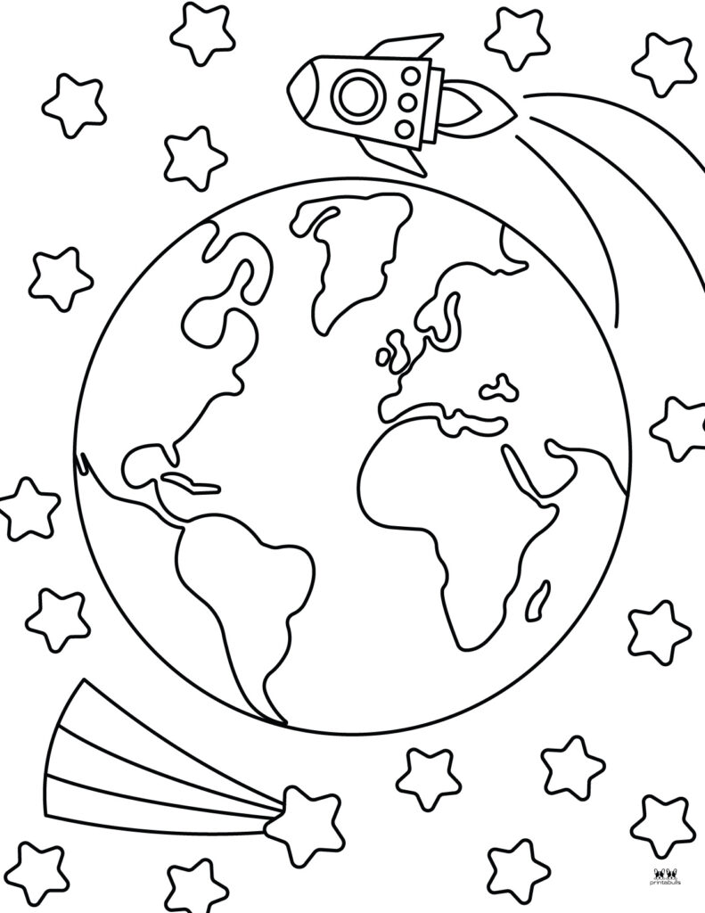 Earth coloring pages