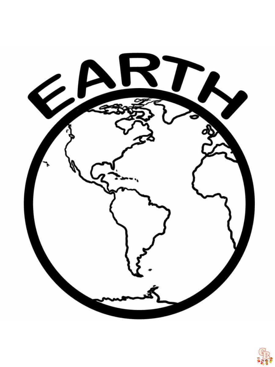 Printable earth coloring pages free for kids and adults