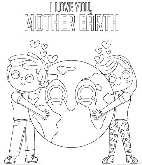 Mother earth pdf printable coloring page â say yes to jess