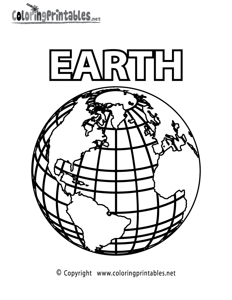 Pla earth coloring page