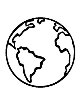 Earth template for art project earth coloring page earth outline earth bulletin