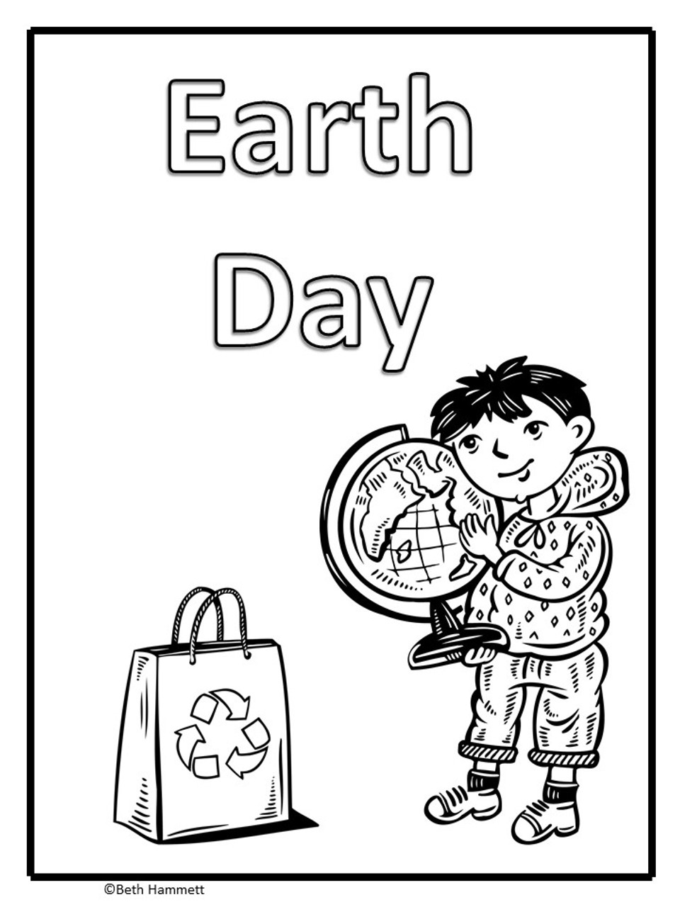 Earth day coloring sheets