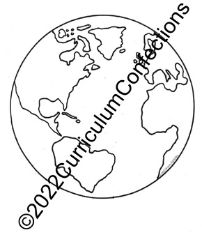 Earth day templates globe coloring page writing prompts bulletin board display