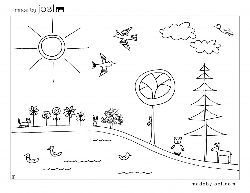 Earth day coloring sheet â made by joel