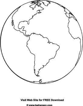 Planet earth coloring page