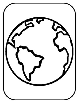 Earth template for art project earth coloring page earth outline earth bulletin