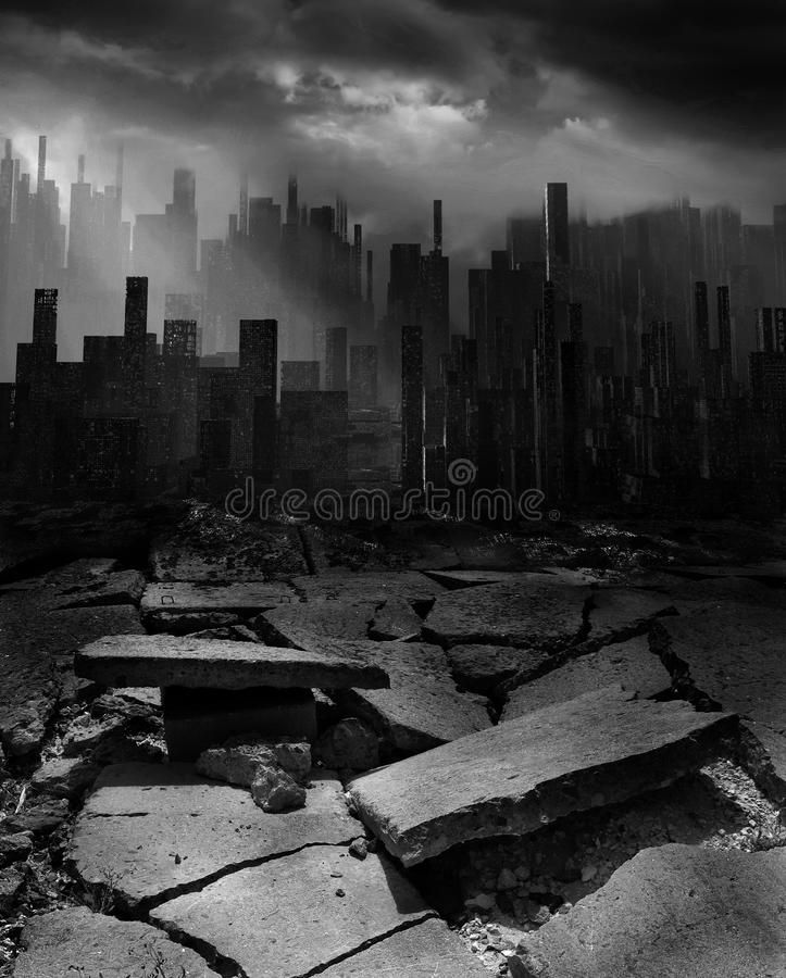 Earthquake terrible earthquake destroyed the great city ad earthquake terrible earthquakâ city background earthquake aesthetic background city drawing