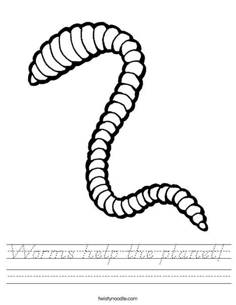 Worm worksheet animal coloring pages worms free printable coloring pages