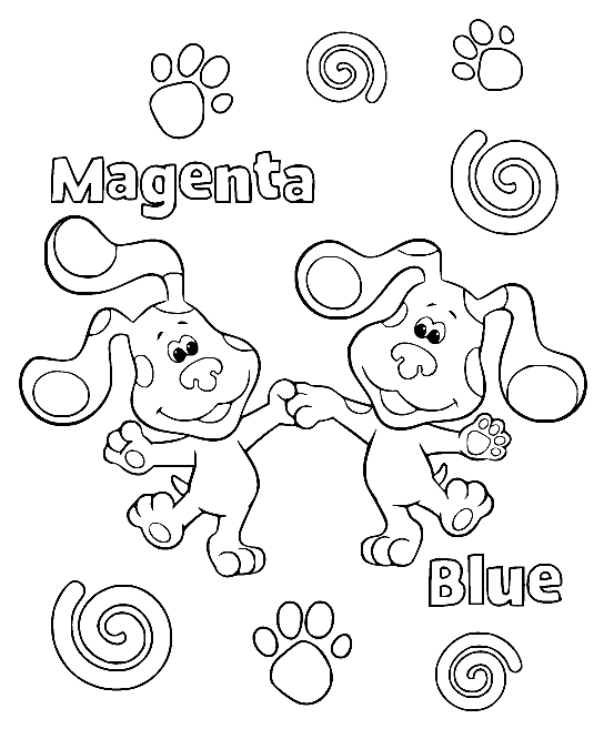 Blues clues coloring pages printable for free download