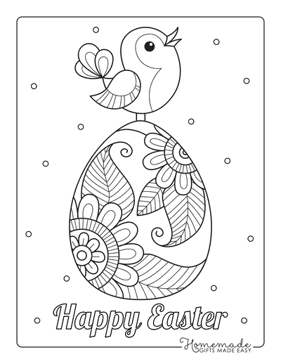 Easter egg coloring pages free printable templates