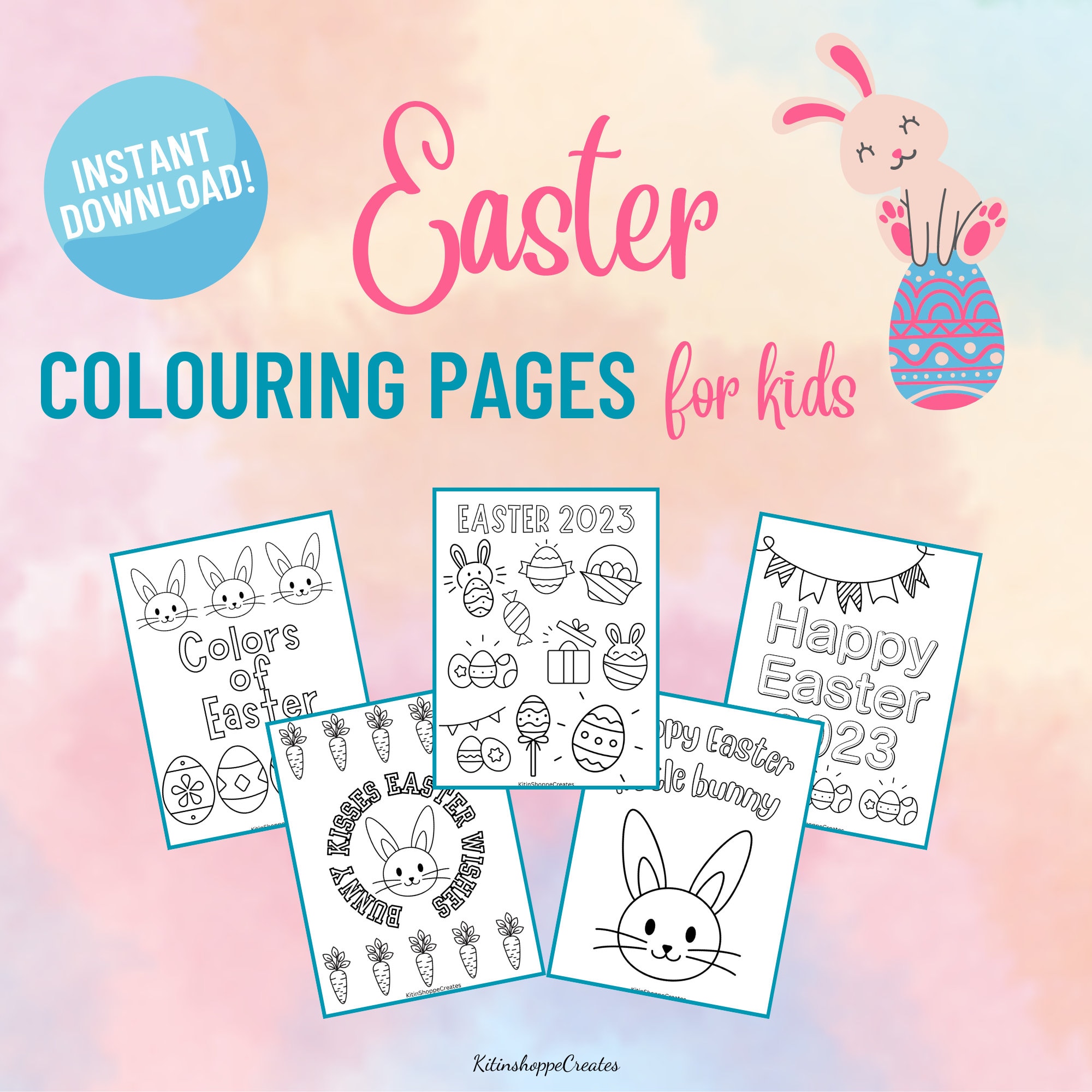 Easter colouring pages for kids