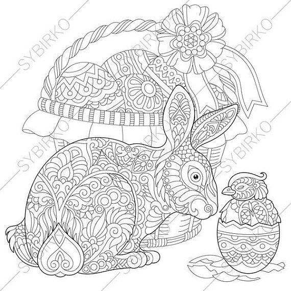 Happy easter coloring pages coloring book for adults and
