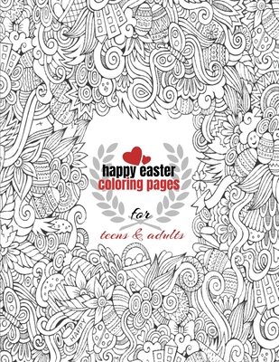 Happy easter coloring pages for teens adults hard easter coloring pages with high quality images of bunnies eggs mandalas paperback titbs bookshop