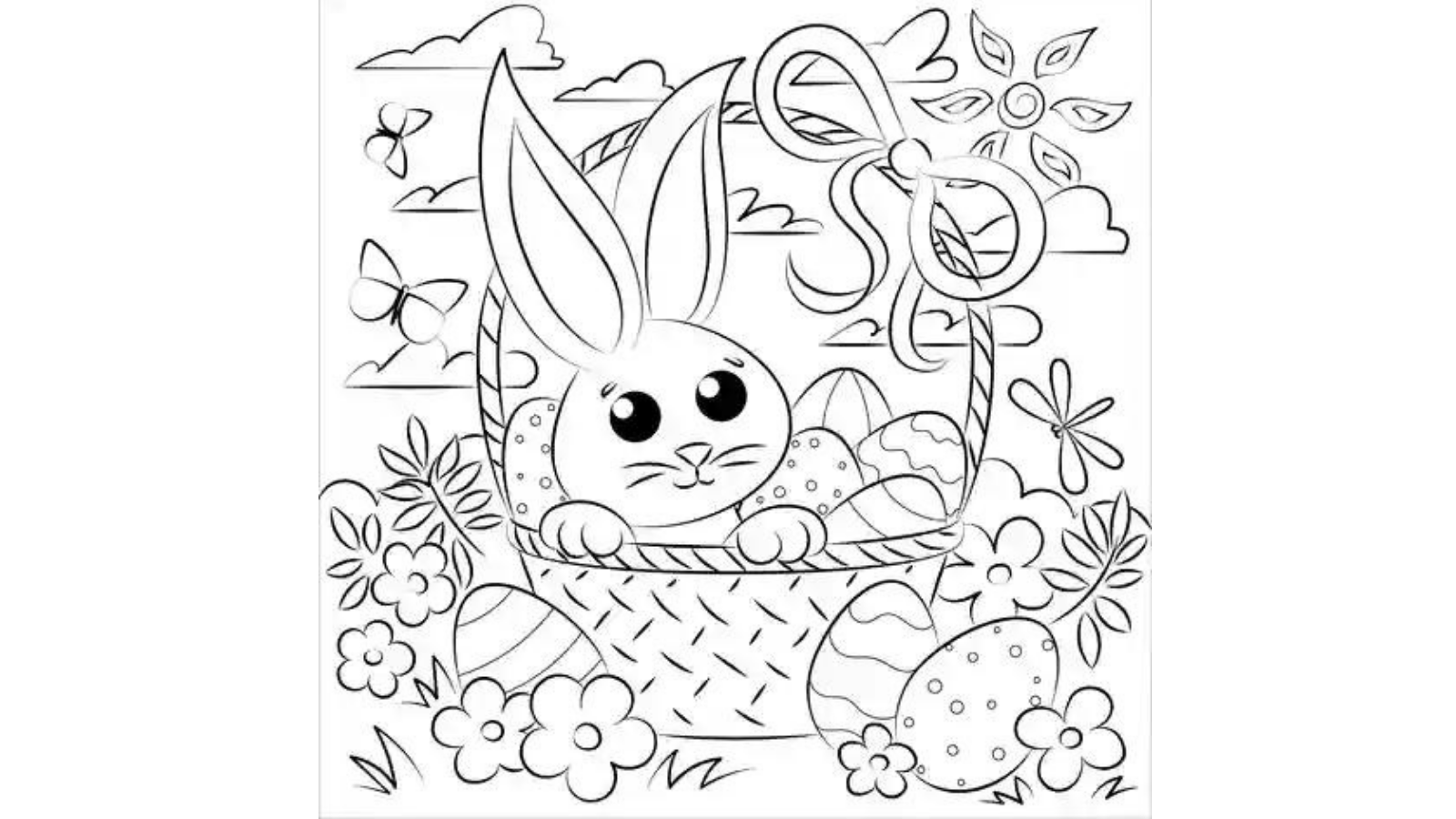Techno gamer on x cute bunny with easter basket and eggs coloring pages follow us to get more free printable coloring pages httpstcoraguvlyxt coloringpages coloringpagesforadults coloringpagesforkids coloringbook cute easterbunny