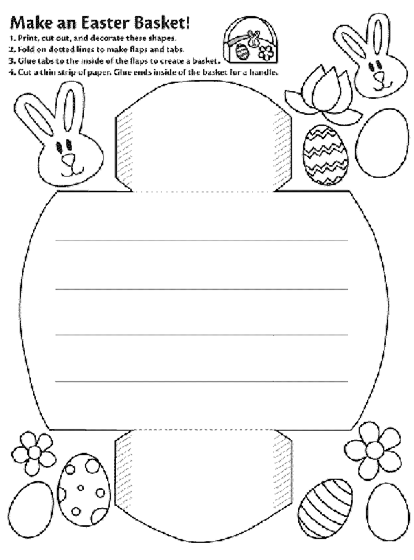 Make an easter basket coloring page