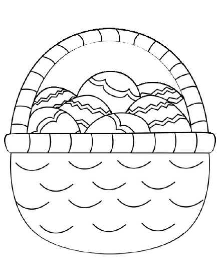 Easter egg basket coloring page crafts and worksheets for preschooltoddler and kindergarten