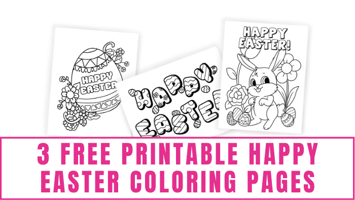 Free printable happy easter coloring pages